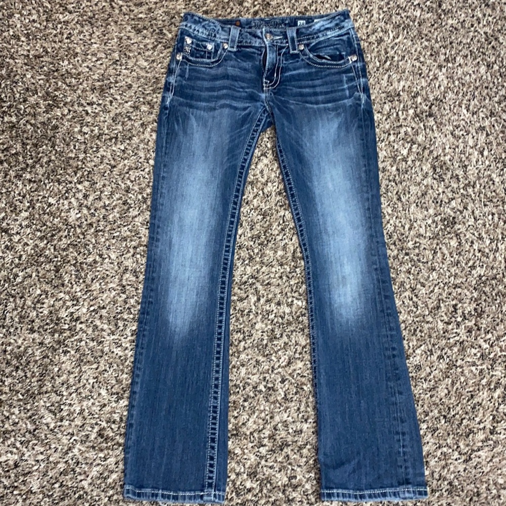 MissMe medium blue embellished jeans.
